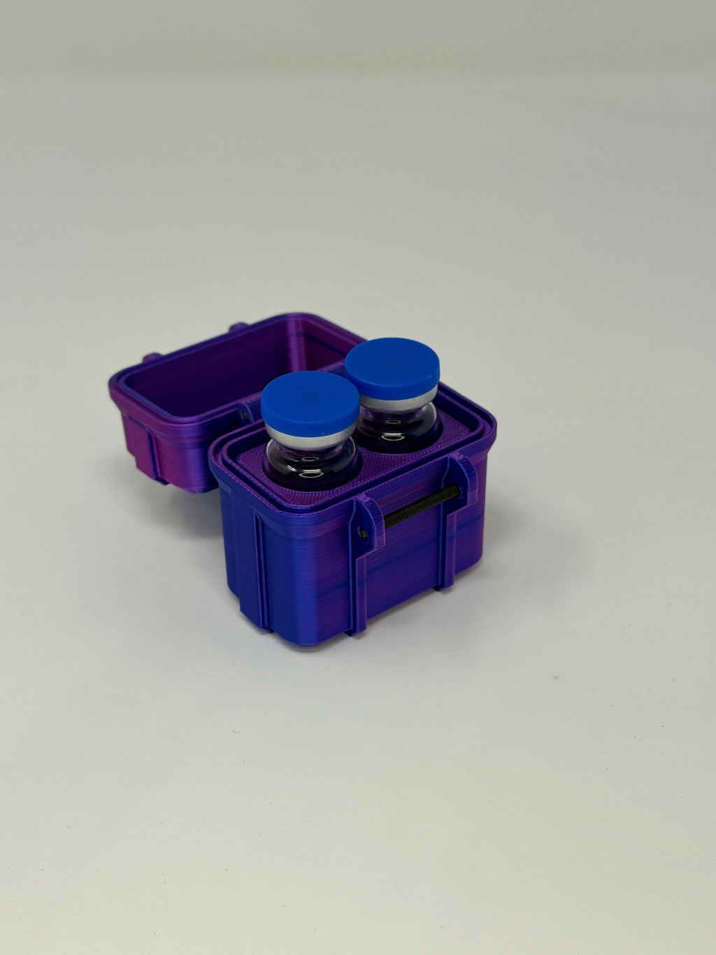 2-Vial 10mL Vial Vault Case | Hard-Shell Hinged | Travel-Ready Peptide Storage