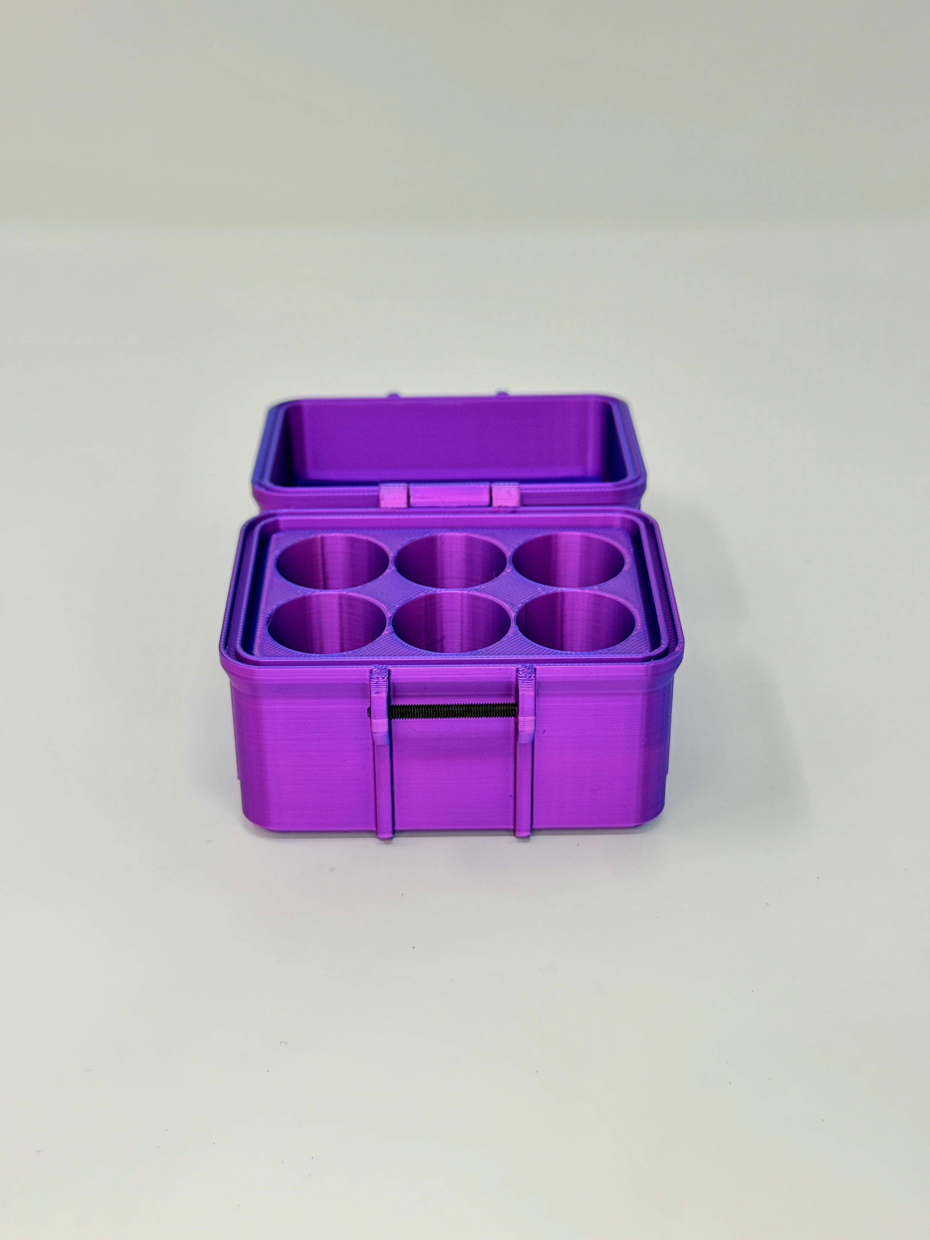 6-Vial 10mL Vial Vault Case | Hard-Shell Hinged | Travel-Ready Peptide Storage