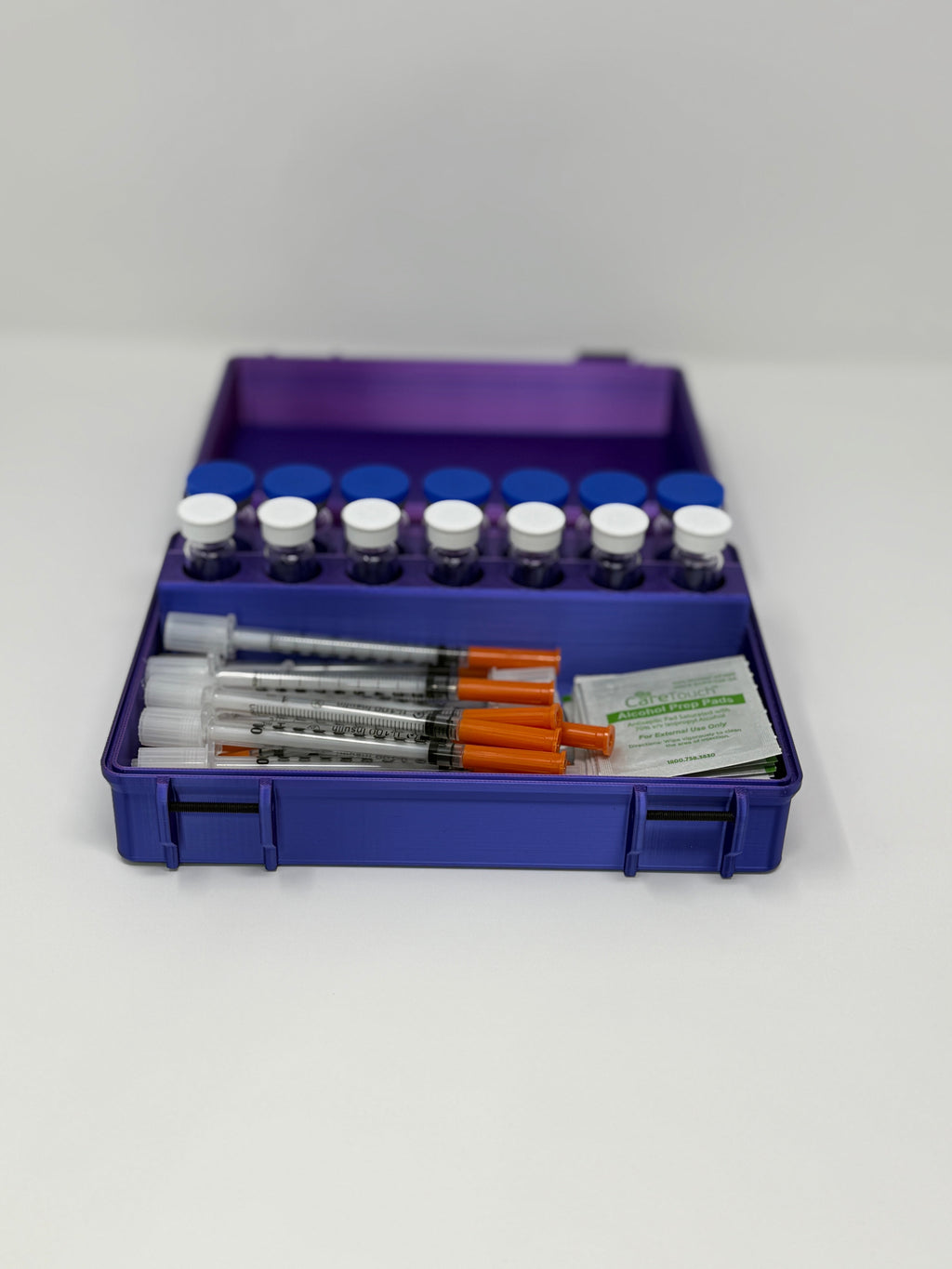 14-Slot Dual Vial Vault Kit Case | 3mL + 10mL | Complete Multi-Vial Organizer