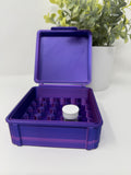 VialLock 25-Vial 3mL Essential Case | 5x5 Grid | Peptide GLP-1 Insulin TRT Vial Organizer | 3D Printed