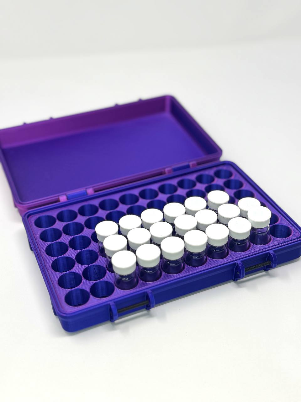 60-Vial 3mL Vial Vault Case | Double Latch