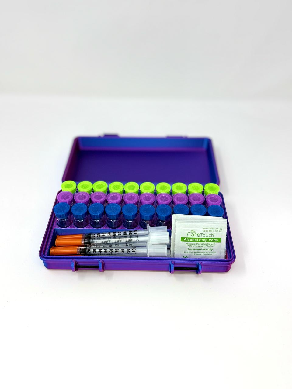 30-Vial 3mL Combo Vault | VialLock | Hard-Shell Case + Accessory Storage