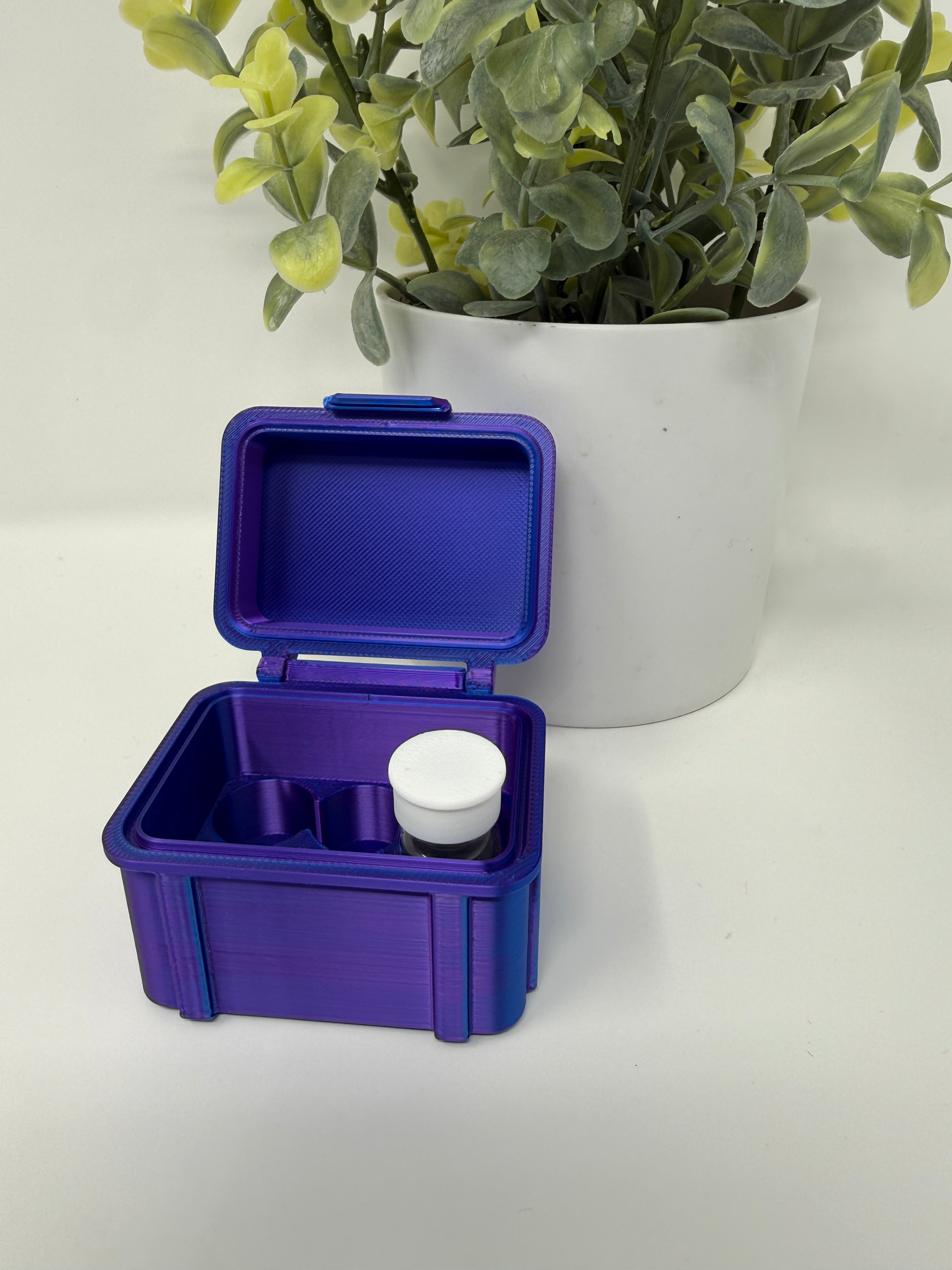 VialLock 6-Vial 3mL Essential Case | 2x3 Grid | Peptide GLP-1 Insulin TRT Vial Organizer | 3D Printed