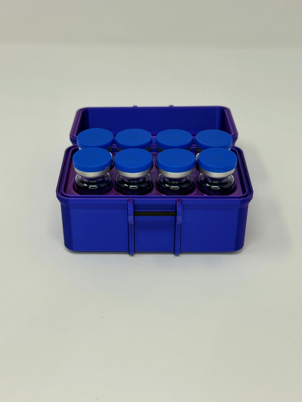 8-Vial 10mL Vial Vault Case | Hard-Shell Hinged | Travel-Ready Peptide Storage