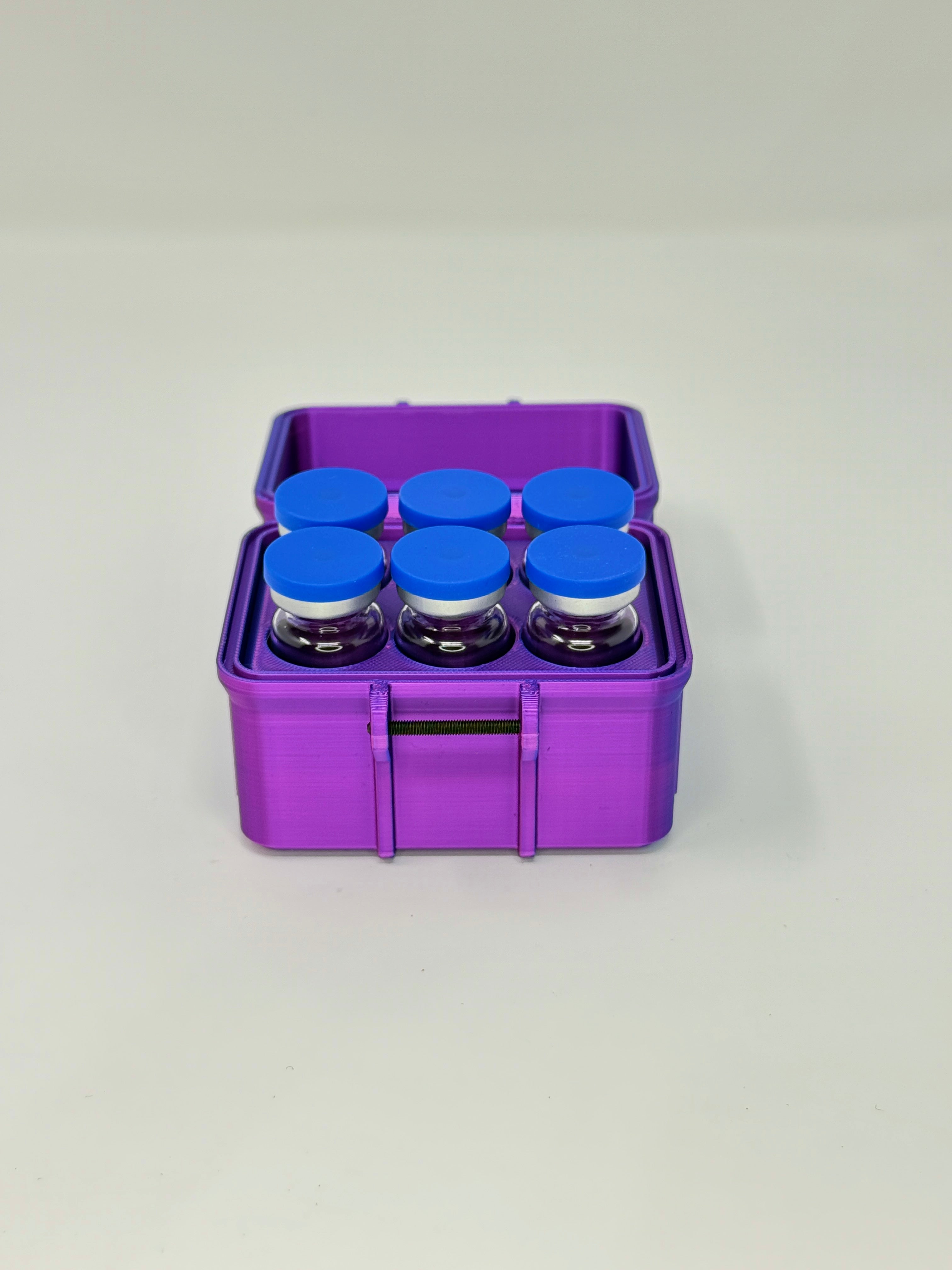 6-Vial 10mL Vial Vault Case | Hard-Shell Hinged | Travel-Ready Peptide Storage
