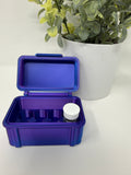 VialLock 8-Vial 3mL Essential Case | 2x4 Grid | Peptide GLP-1 Insulin TRT Vial Organizer | 3D Printed